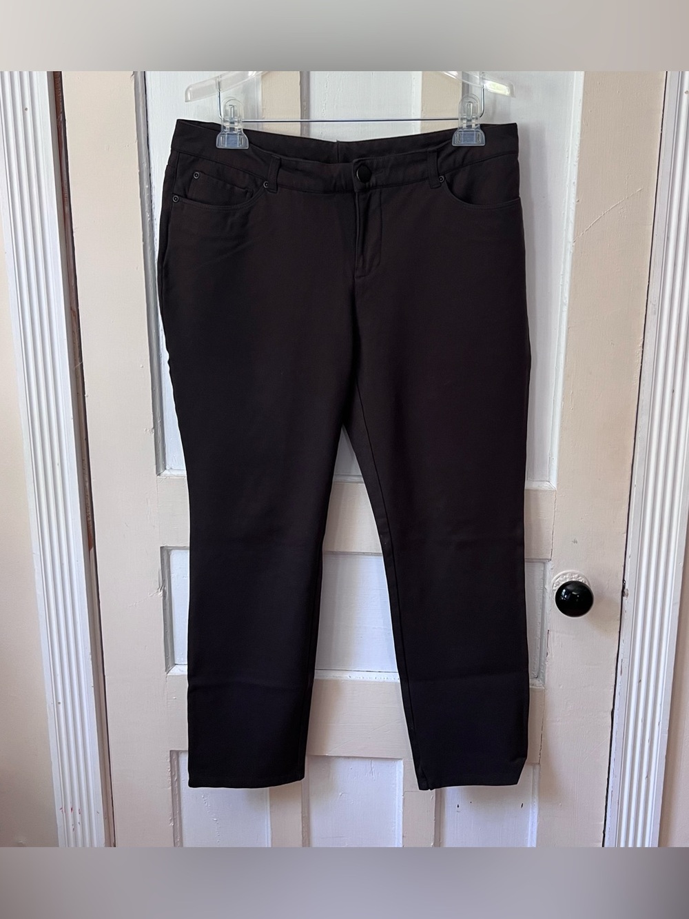 Christopher & Banks Signature Slimming Petite Brown Knit Pants